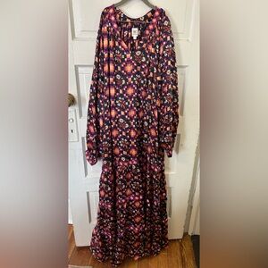 Elegant Multicolor Long Sleeve Dress